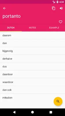 Dutch Portuguese Dictionary android App screenshot 4